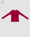 BASERANGE Classic Bamboo Fiber Bamboo Cotton Long Sleeve T-Shirt Series Collection Round Neck Bottoming Shirt France BAS-TOLS-BA-WI24-FUSHIA TOLS-BL-000 FUSHIA TOLS-BA-WI24